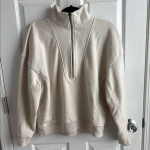Women’s Cream Half-Zip Pullover